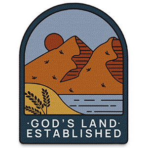 thread-thumbnail-sept2024-300x300-3 Patch with mountains and sign: God's Land Established